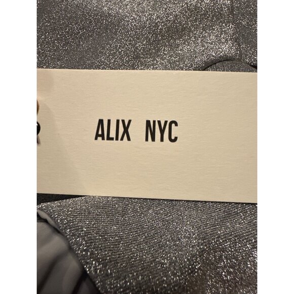 Alix Nyc Silver Glitter Bodysuit With Adjustable Straps Womens Small New $118 - Picture 6 of 11